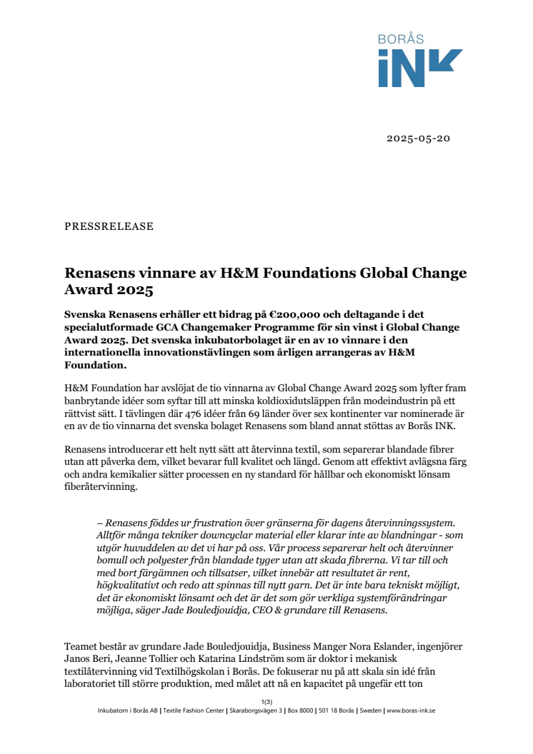 PM - Renasens vinnare i H&M Global Change Award 2025.pdf