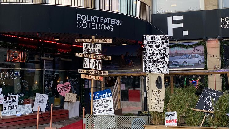 Folkliga protester i Göteborg.
