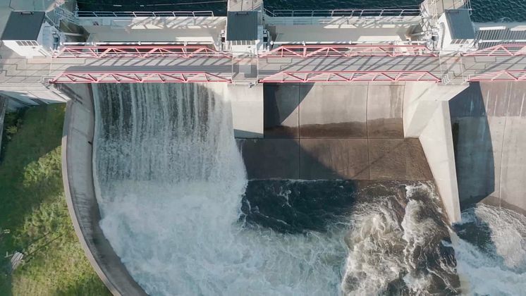 hydroelectric power plant in Finnforsen, Sweden. 