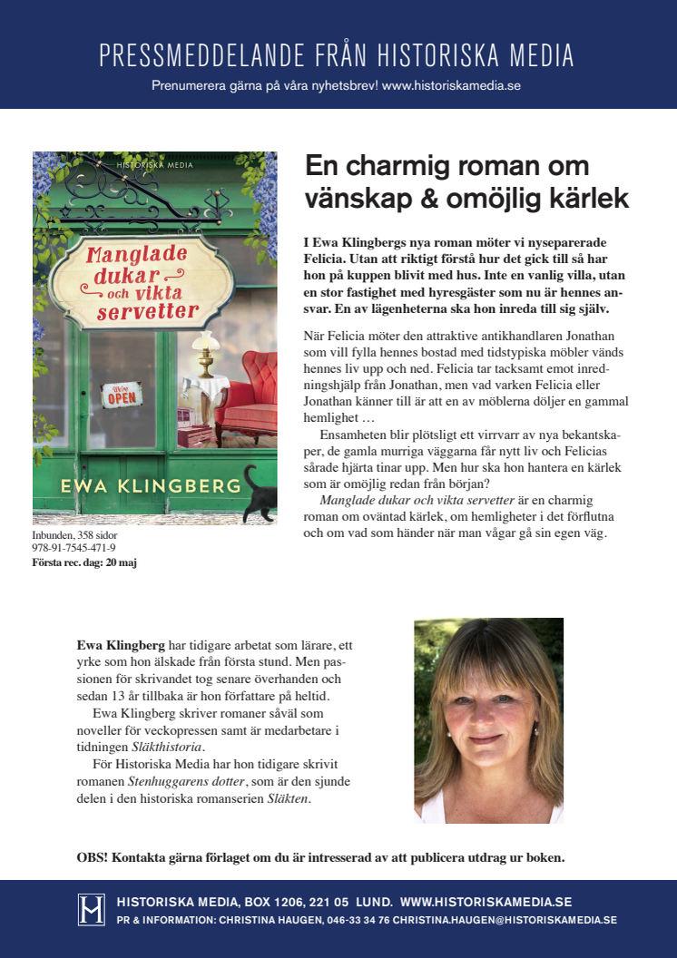 En charmig roman om vänskap & omöjlig kärlek 