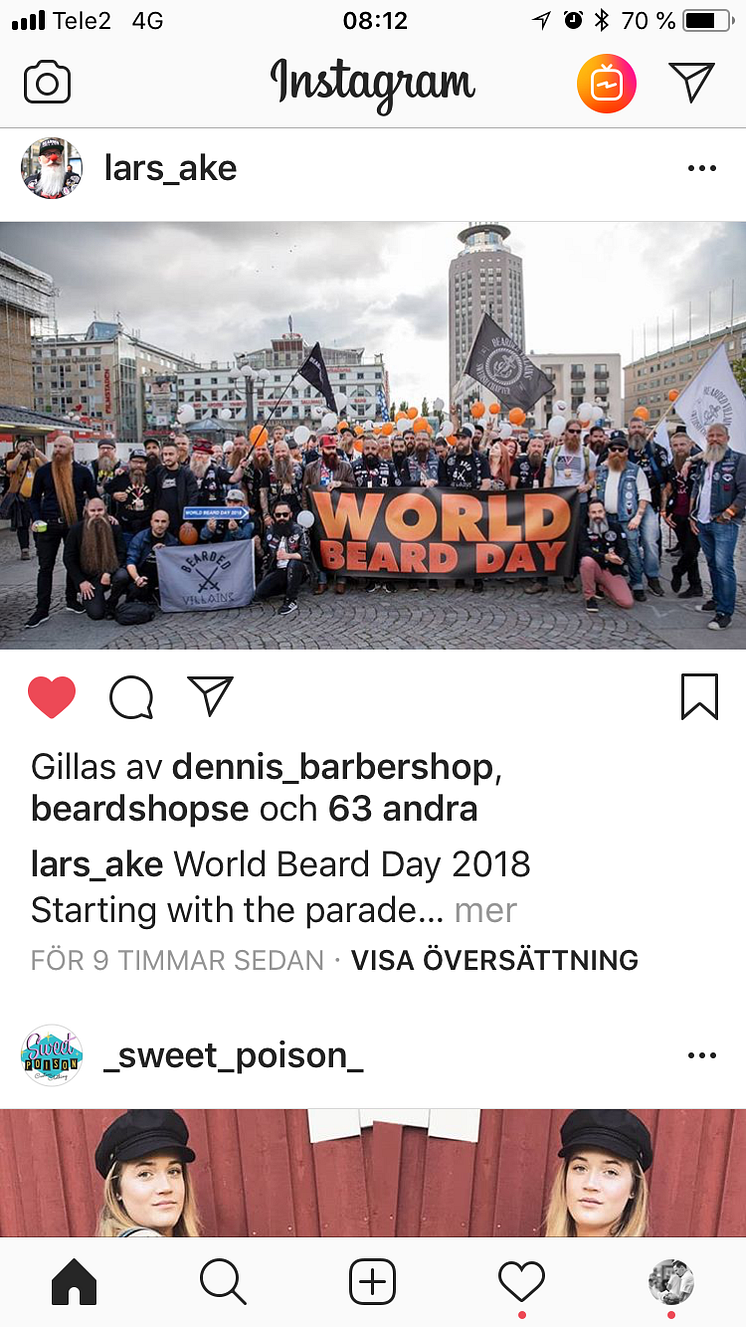 Swedish Barber Expo och World Beard Day i sociala medier