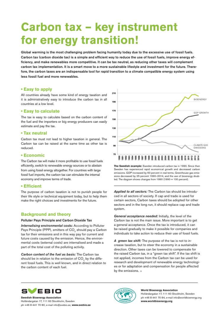 Carbon tax – key instrument for energy transition!