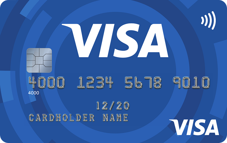 Visa Muster-Kreditkarte kontaktlos