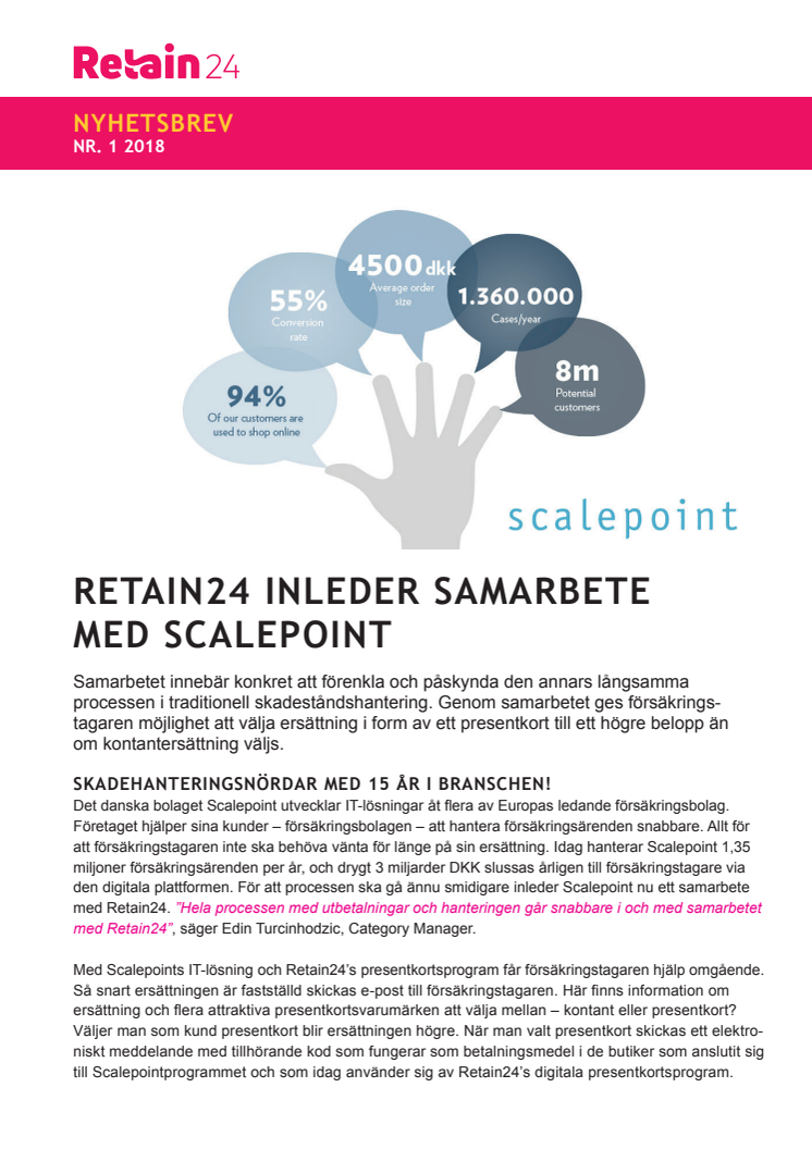 Retain24 inleder samarbete med Scalepoint