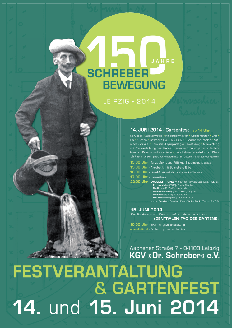 150 Jahre Schreberbewegung – Jubiläumsfeier am 14. und 15. Juni 2014 in Leipzig