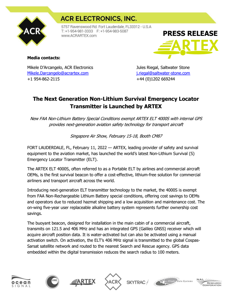 Feb 11 2022_Singapore - The Next Generation Non-Lithium Survival Emergency Locator Transmitter is Launched by ARTEX.pdf