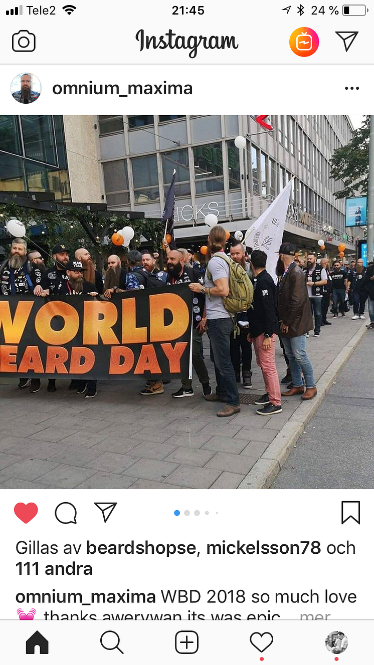 Swedish Barber Expo och World Beard Day i sociala medier