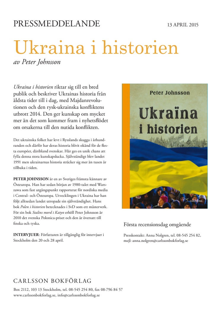 Ukraina i historien: Från äldsta tid till 2015