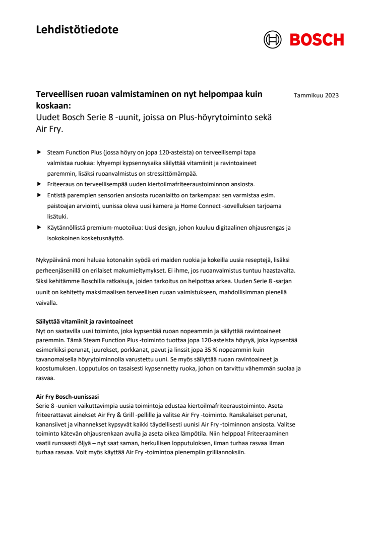 Lehdistötiedote_Uudet Bosch Serie 8 -uunit joissa on Plus-höyrytoiminto sekä Air Fry_FI.pdf