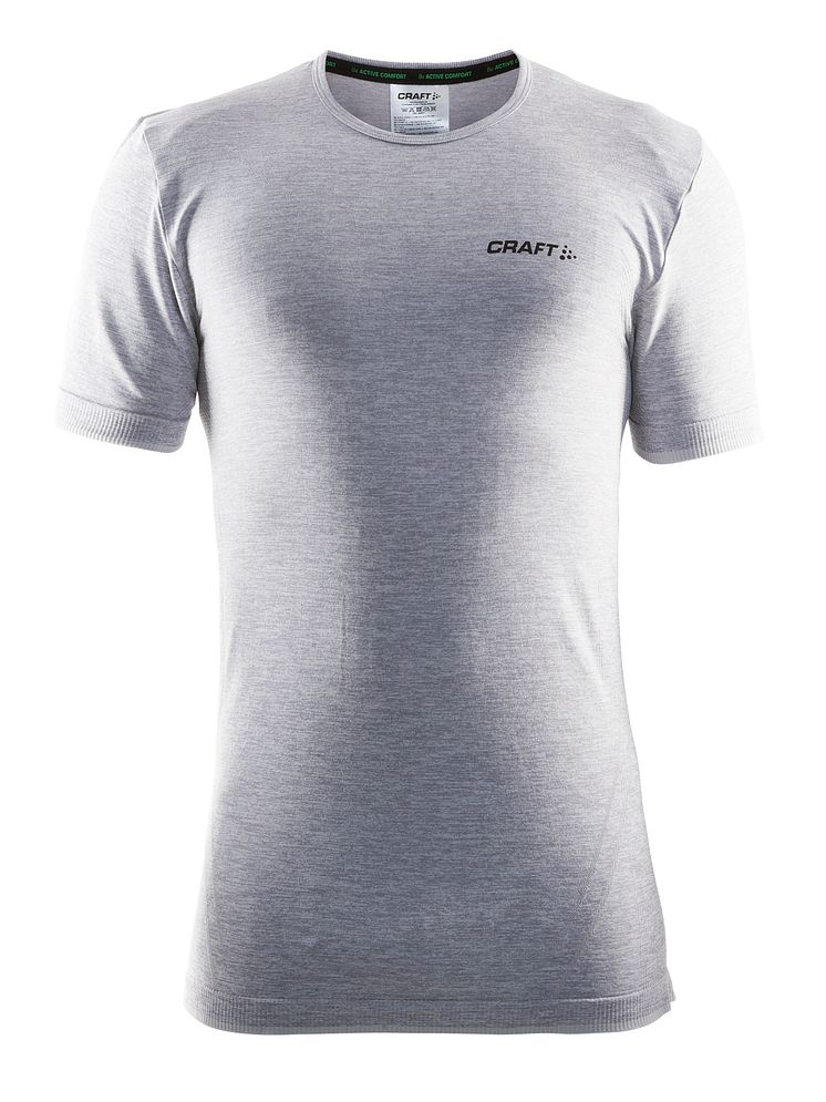 Active Comfort short sleeve för herr i färgen grey melange (ca pris 300 kr)