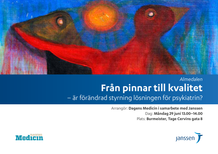 Inbjudan till seminariet: Från pinnar till kvalitet – är förändrad styrning lösningen för psykiatrin?