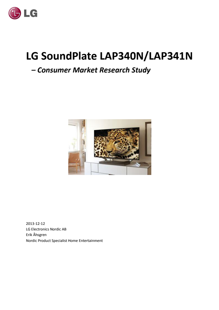 LG SOUNDPLATE – DET PERFEKTE LYDSYSTEMET FOR NORSKE TV-TITTERE