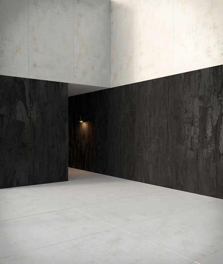 Dekton Radium (oscuro)_Dekton Nilium (claro)_facade