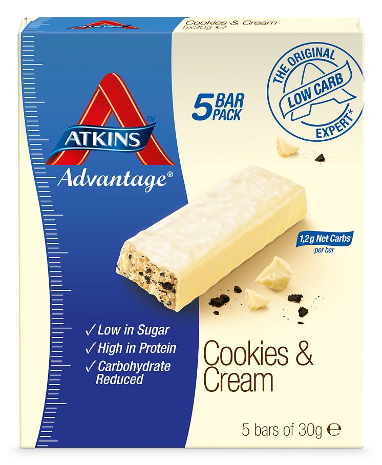 Atkins ADV Cookies&Cream 5 bar pack 