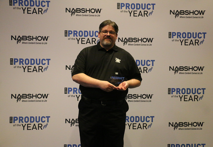 Tim Conway of Adder Accepts NAB 2019 Product of the Year 2019
