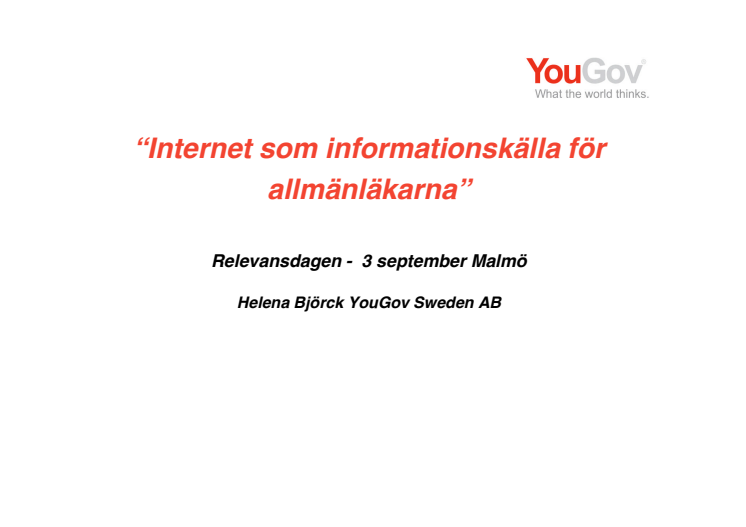 internetmedicin.se har en särställning bland läkare enligt YouGov