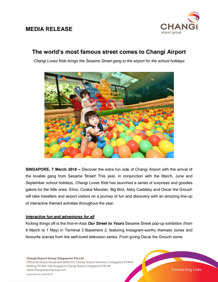 The world’s most famous street comes to Changi Airport 