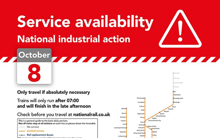 Cropped 8 October RMT strike day service map