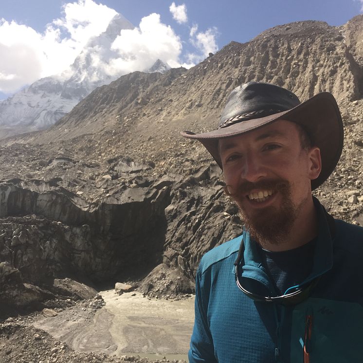 Spike Reid at Gomukh, the glacial source of the river Ganges