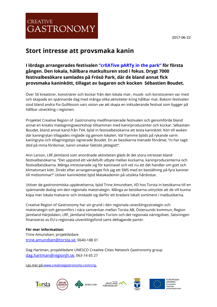Stort intresse att provsmaka kanin
