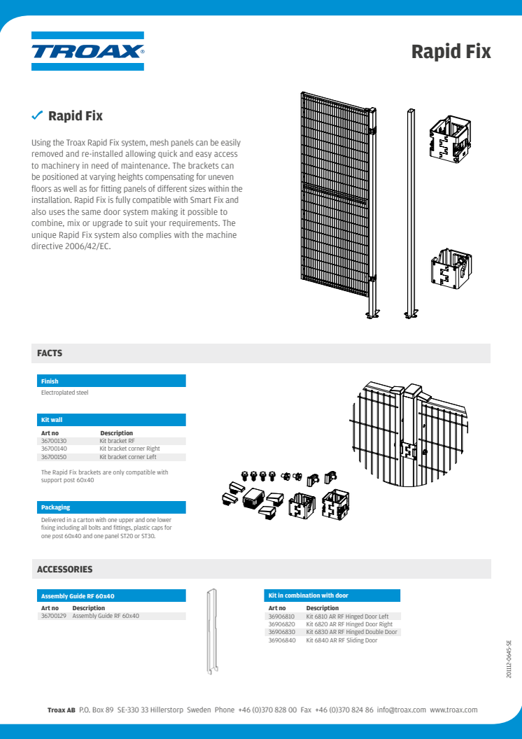 Rapid Fix Product sheet