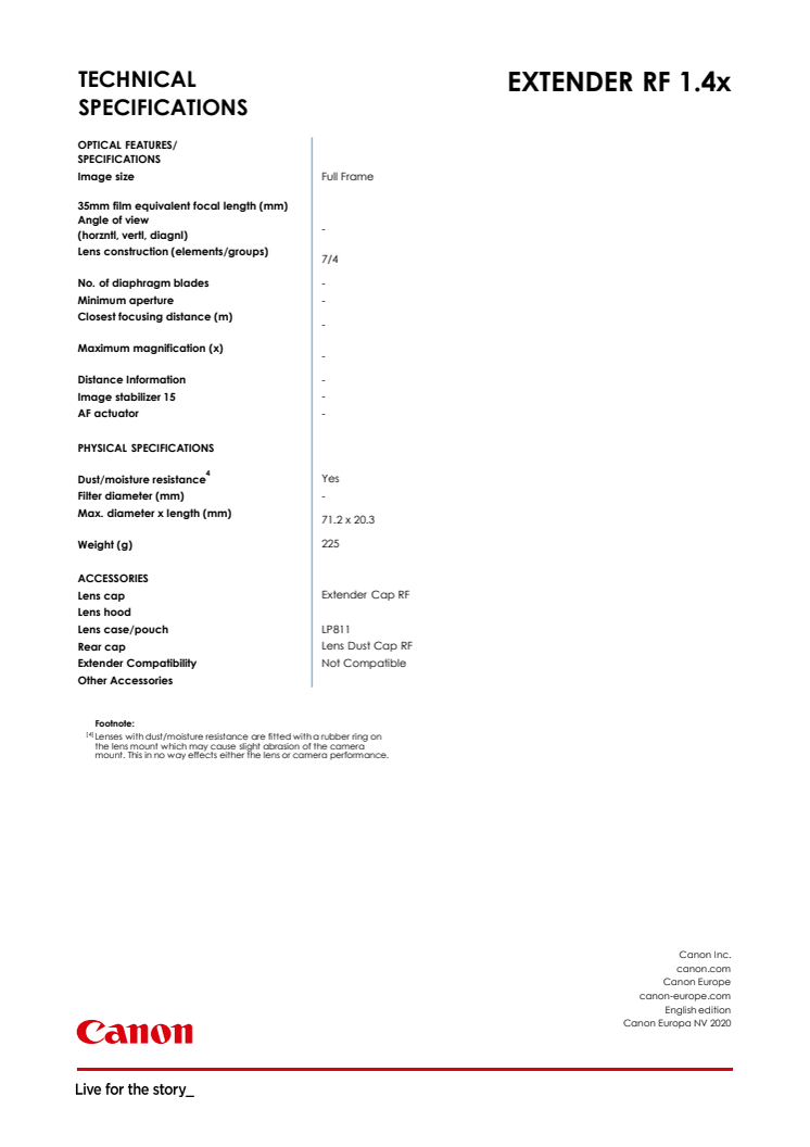 Canon_SpecSheet_EXTENDER RF 1.4x