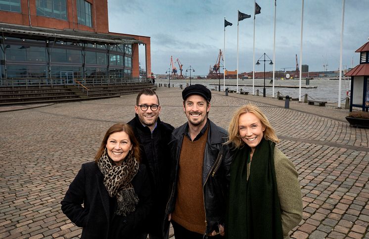 Christina Björklund, vd GöteborgsOperan, Henning Ruhe, konstnärlig chef Opera/drama, Simon Ljungman och Victoria Brattström.