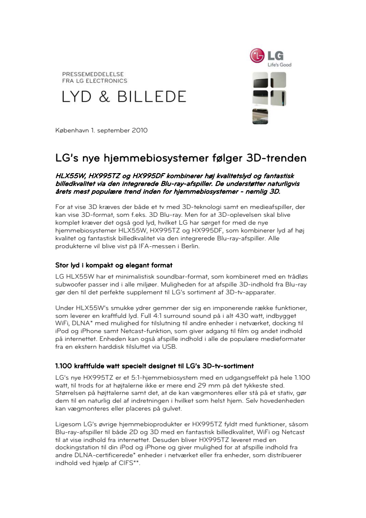 LG’s nye hjemmebiosystem følger 3D-trenden 