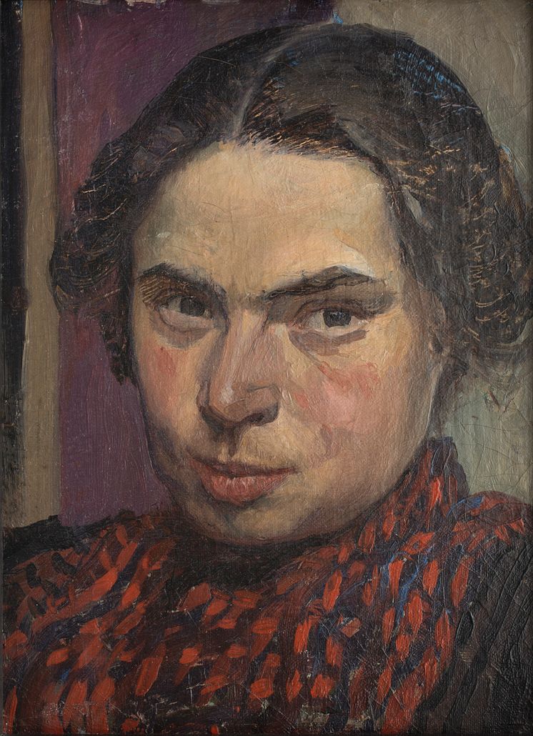Ester Almqvist, Självporträtt, 1901, olja, Jönköpings läns museum 