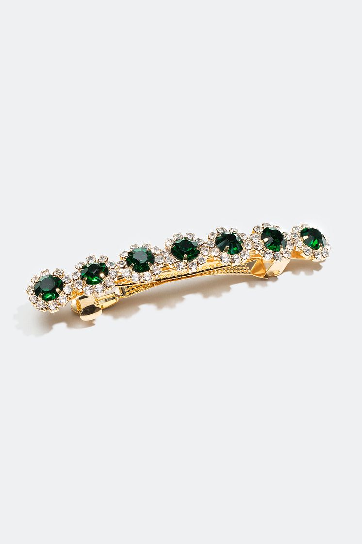 Hair clip with glass stones