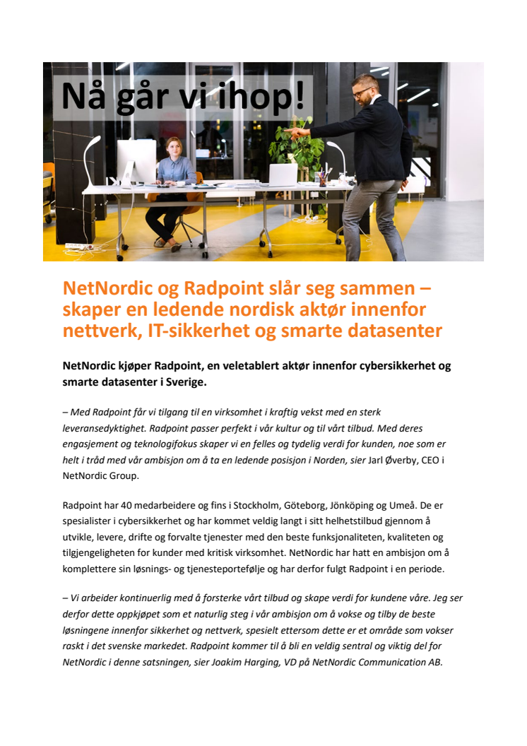 PM - NetNordic + Radpoint - NO - 