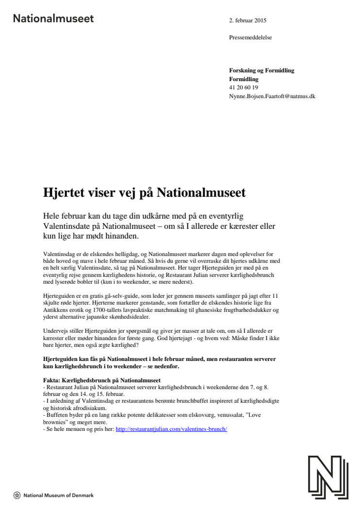 Hjertet viser vej på Nationalmuseet