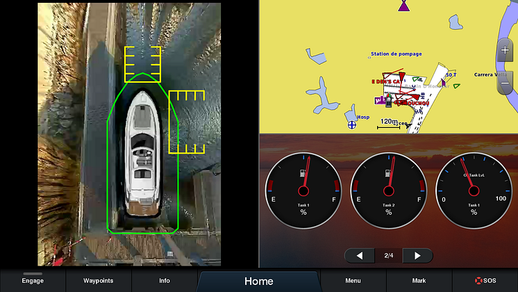 Garmin_SurroundView_mit visuellen Abstandsmarkierungen 