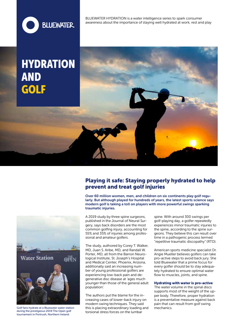 A fresh look at hydration for golf