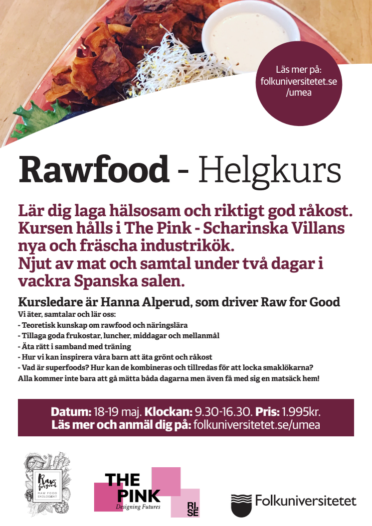 Rawfood Helgkurs 18-19 maj 2019