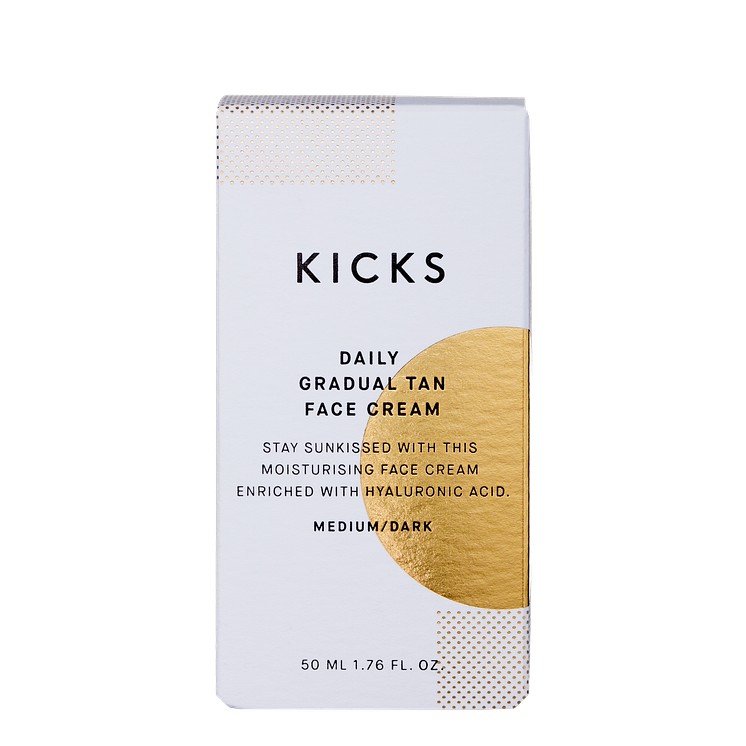 KICKS Daily Gradual Tan Face Cream MediumDark closed