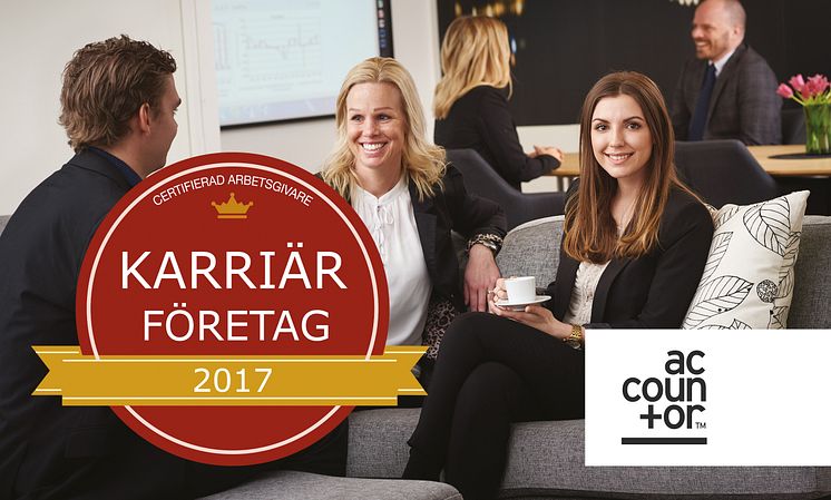 Accountor utvald till Karriärföretag 2017