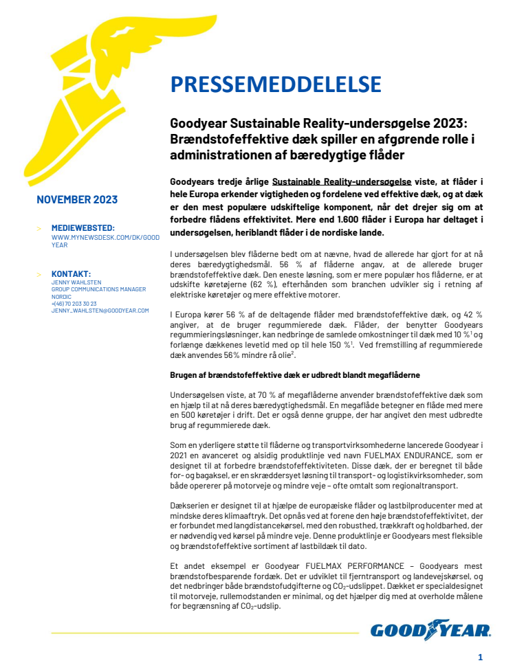 DK_FINAL_Goodyear Sustainable Reality Survey 2023 Fuel efficient tires play a vital role in sustainable fleet management.pdf