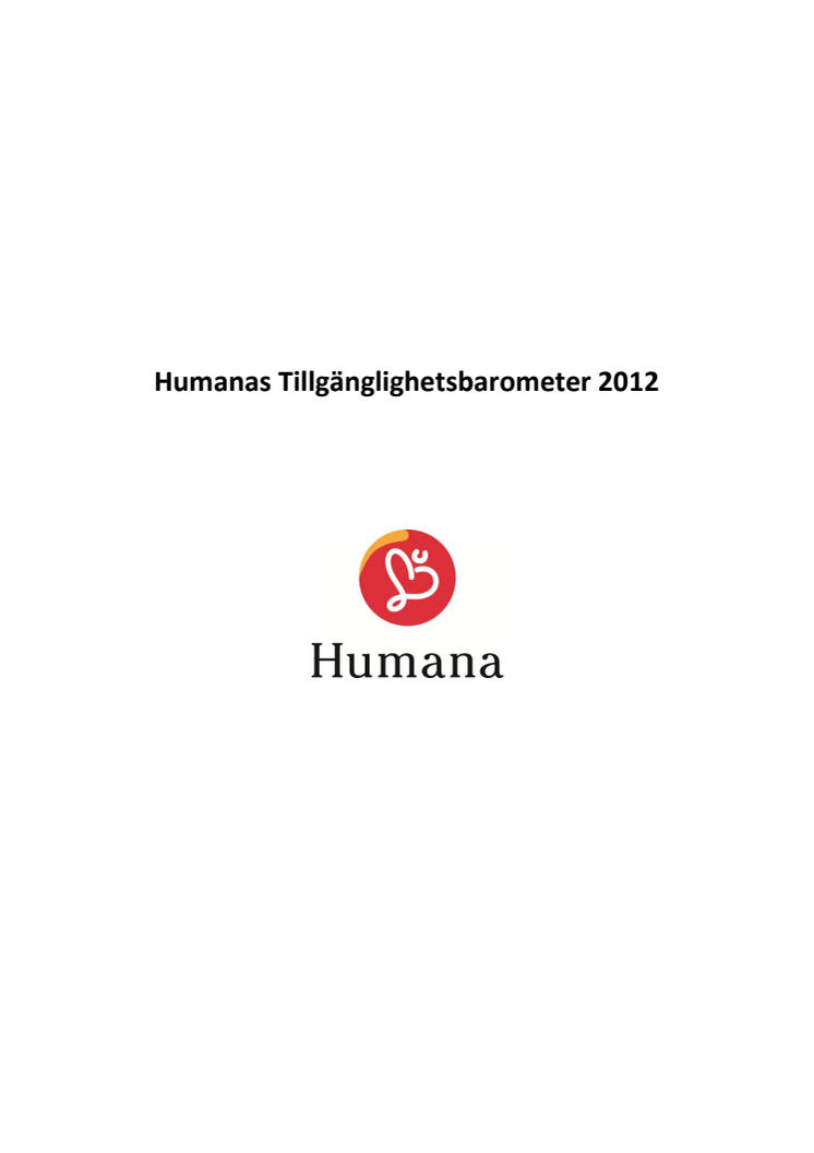 Tillgänglighetsbarometer 2012