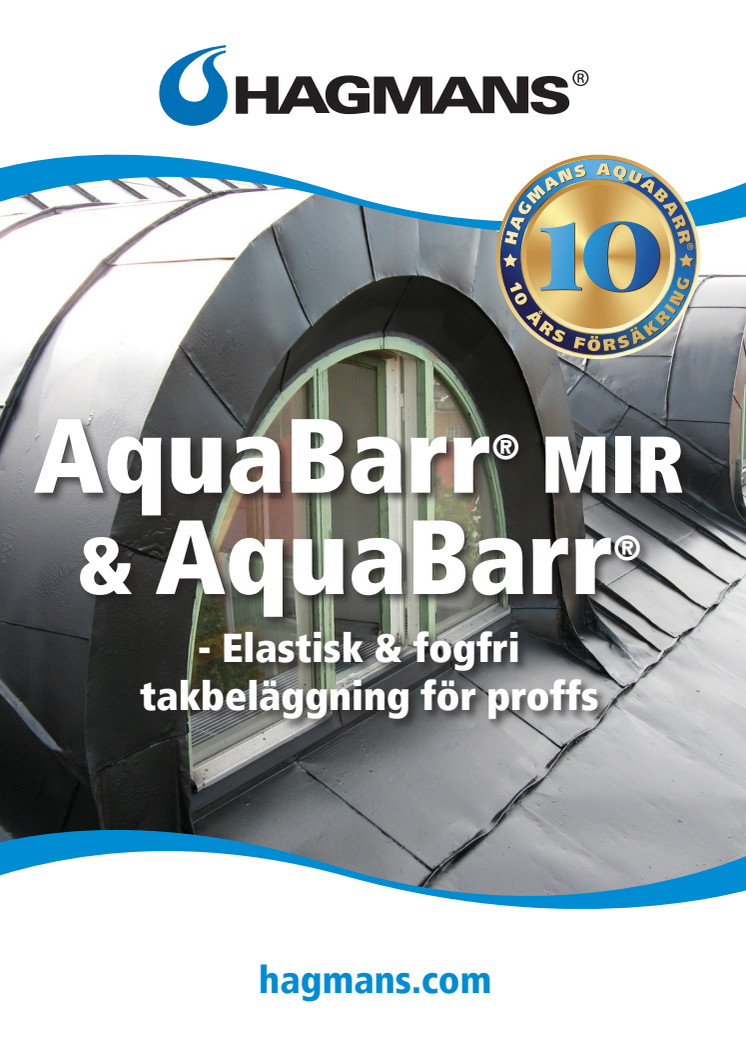Broschyr 10-års försäkring vid målning med Aquabarr® och Aquabarr® MIR