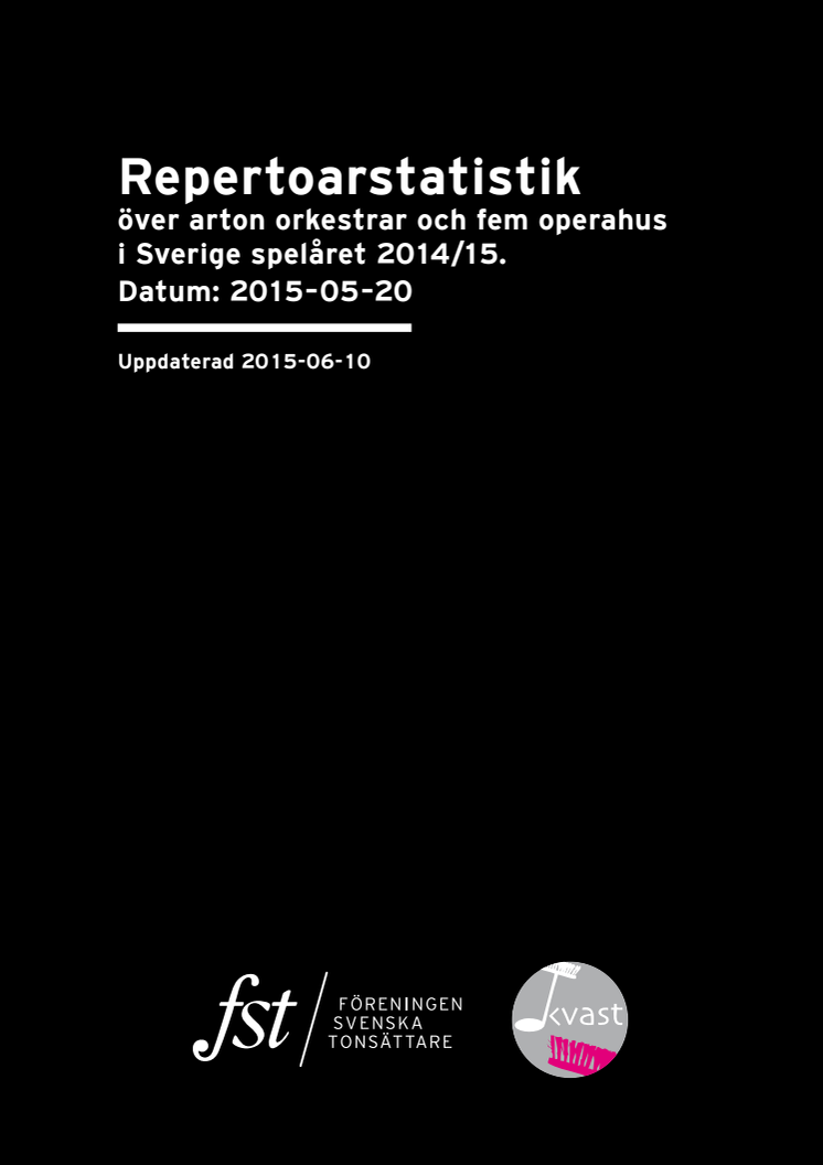 Repertoarstatistik Svenska Musikinstitutioner 2014/15