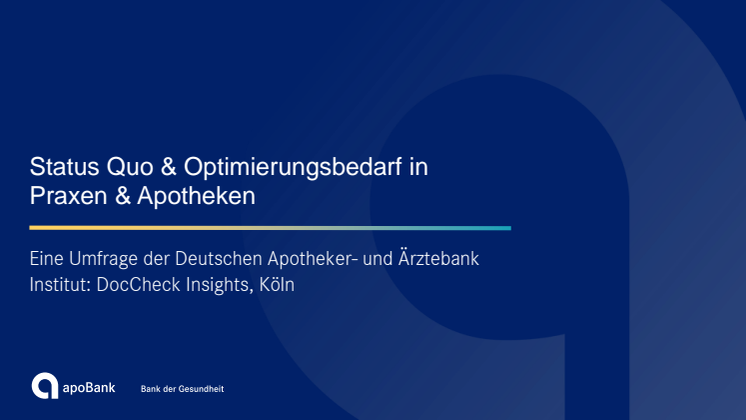 apoBank-Studie_Status Quo in Praxen und Apotheken