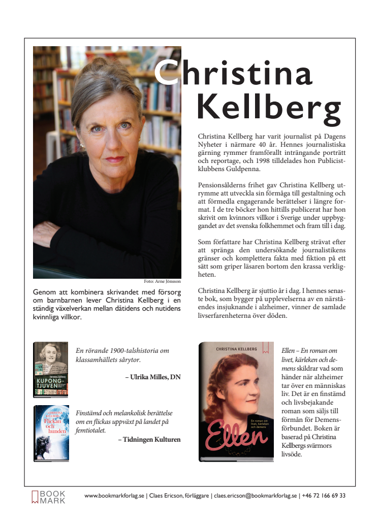 Christina Kellberg författarpresentation
