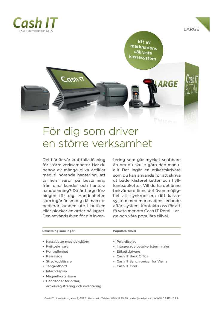Cash IT Retail Large - För dig som driver en större verksamhet