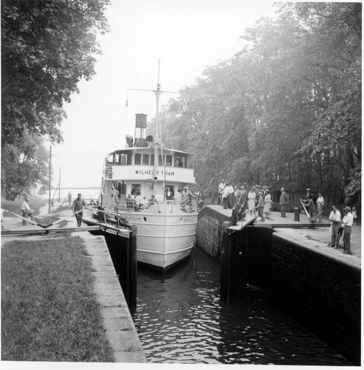 Pressbild - Göta Kanal - m/s Wilhelm Tham historisk bild