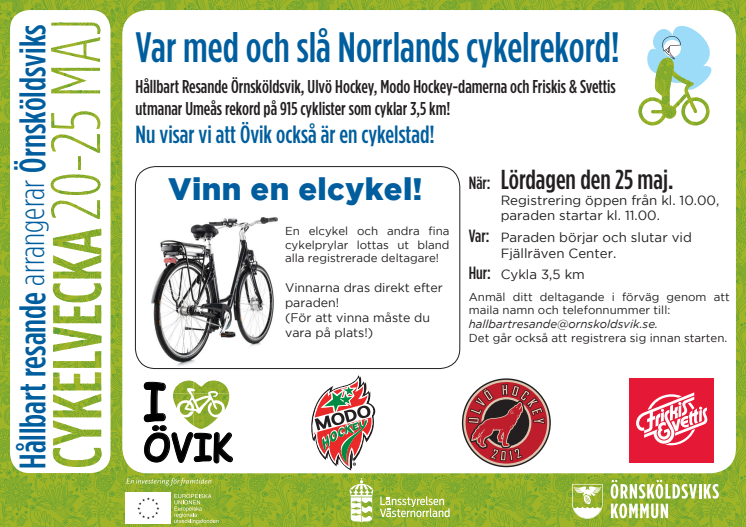 Cykelparad Norrlandsrekord