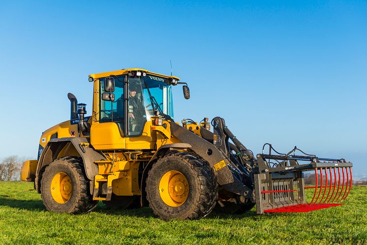 Volvo L60G med silogrip - lantbruksanpassad hjullastare från Swecon