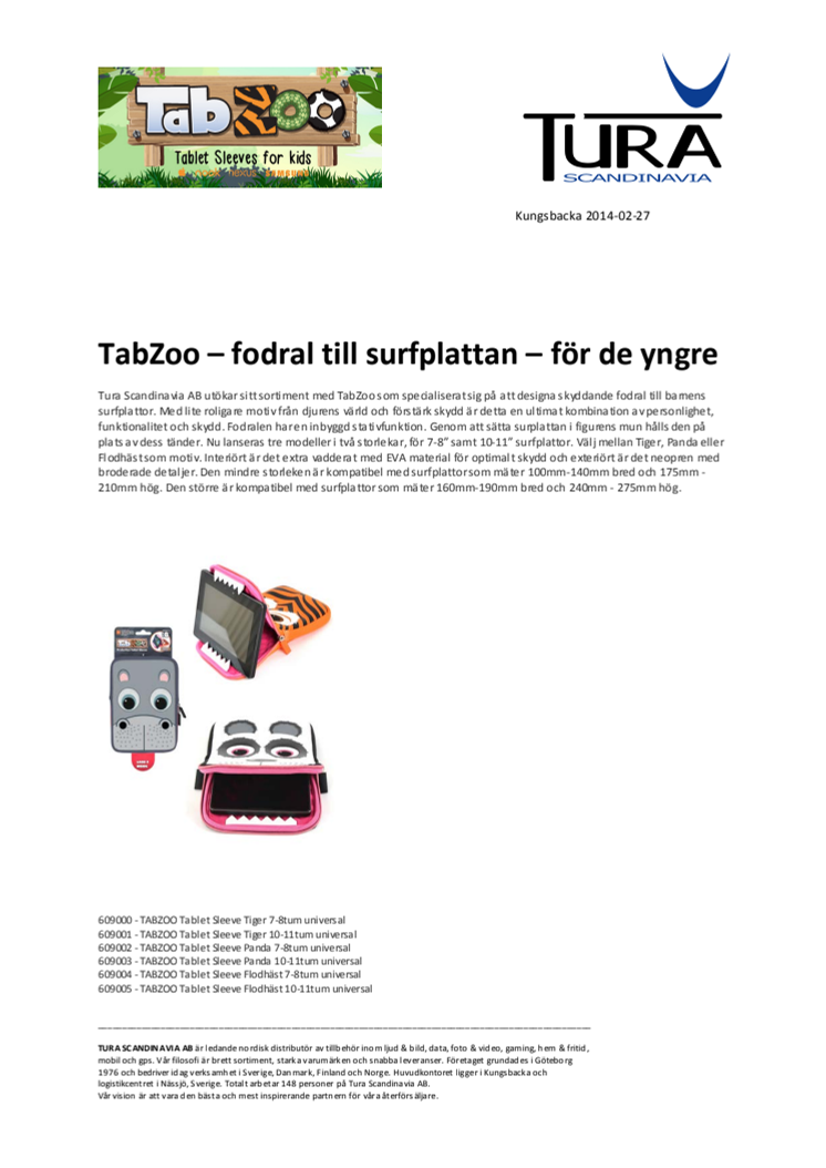 TabZoo – fodral till surfplattan – för de yngre