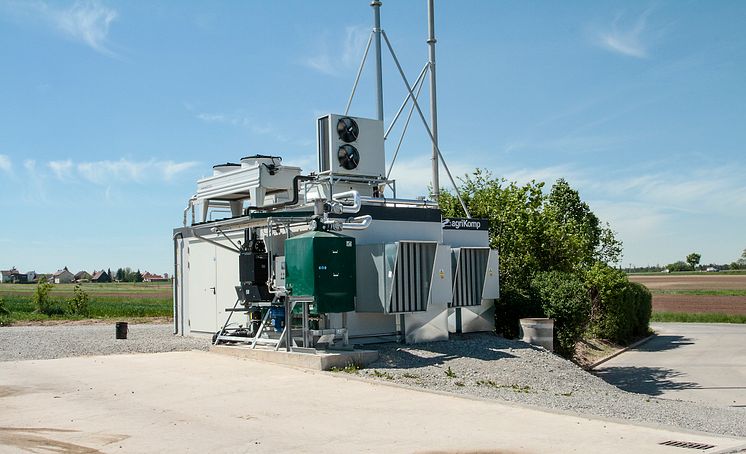 AgriKomp - Das Gasreinigungsystem vor dem schlüsselfertigen Betonbehälter