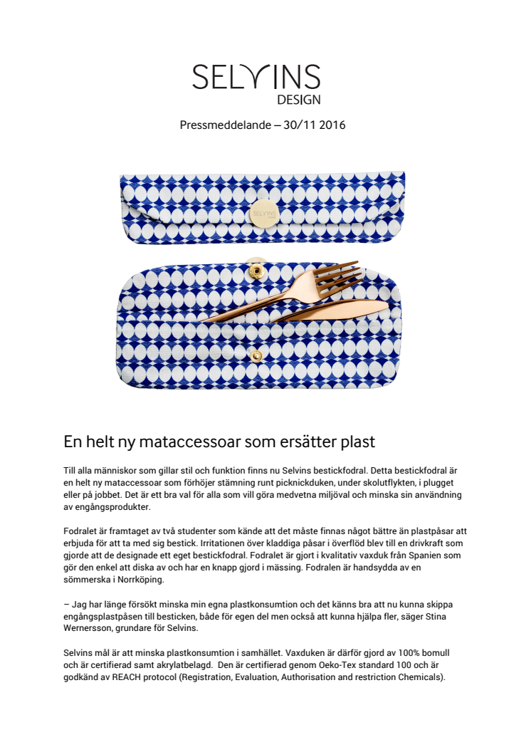 ​En helt ny mataccessoar som ersätter plast